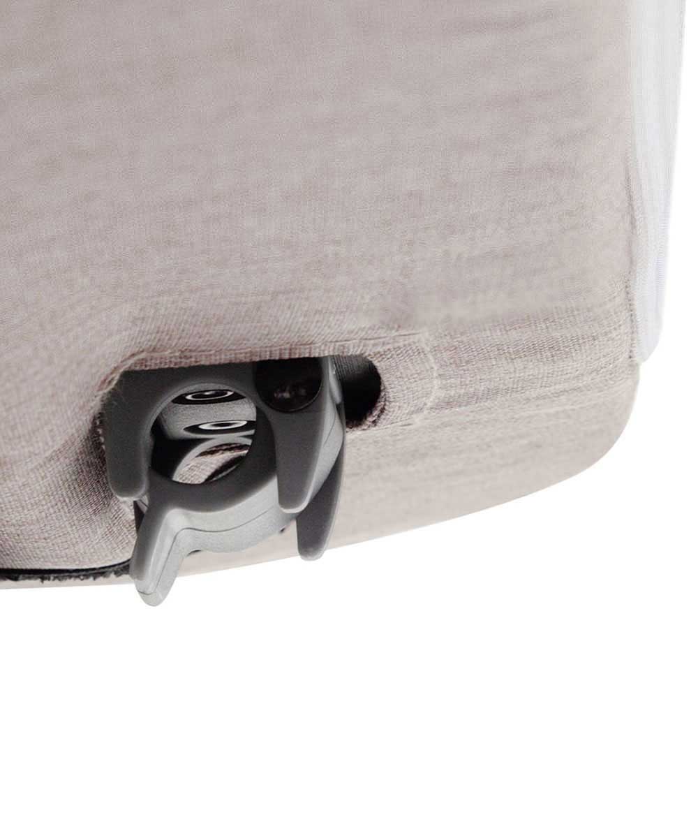 Приставная кроватка-манеж Aria 3 в 1 2026 Фиксатор нижнего яруса - манежа.